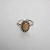 Heart Bezel Oval Cabochon Ring
